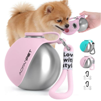 AeroPup stainless steel travel water bottle for dogs - Blue