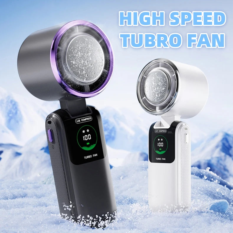 IceWind Pro foldable ice cooling handheld fan - Blue