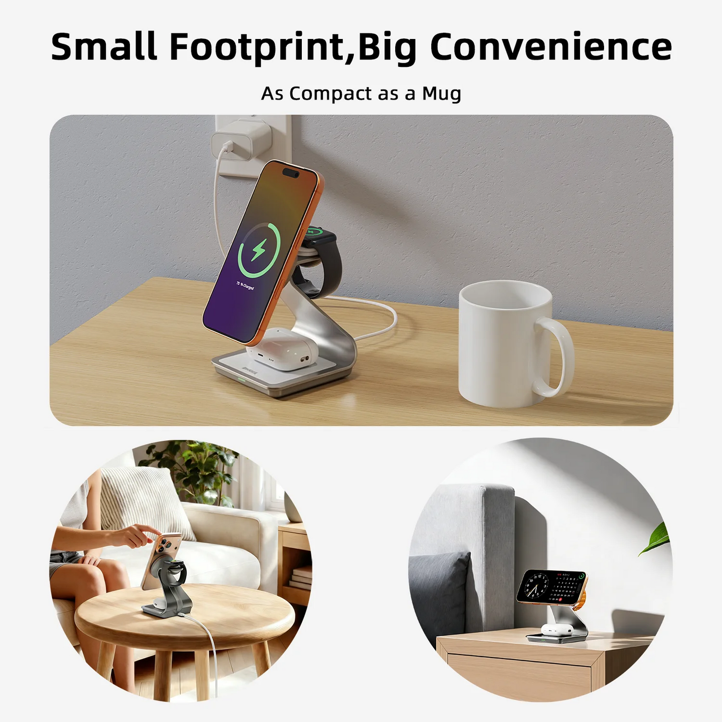 Mag-Alloy™ | 30W 3-in-1 Wireless Charging Station