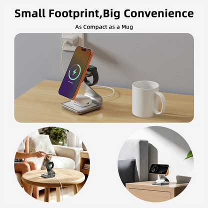 Mag-Alloy™ | 30W 3-in-1 Wireless Charging Station