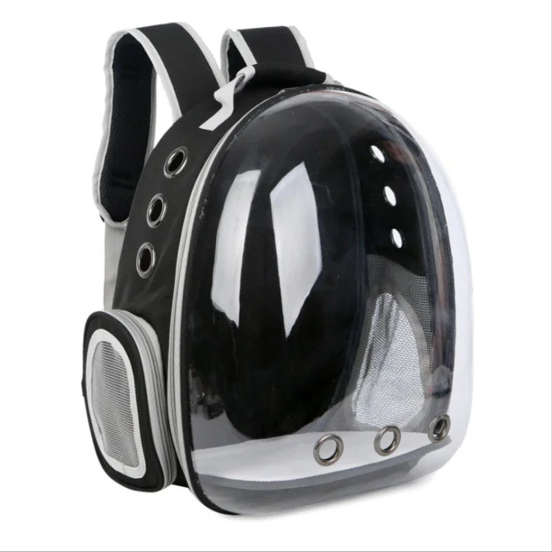 BubblePaw transparent capsule backpack all angles product overview