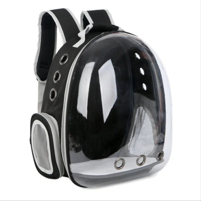 BubblePaw transparent capsule backpack all angles product overview