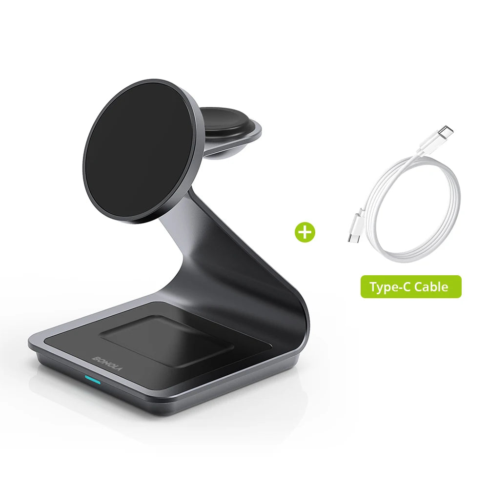 Mag-Alloy™ | 30W 3-in-1 Wireless Charging Station