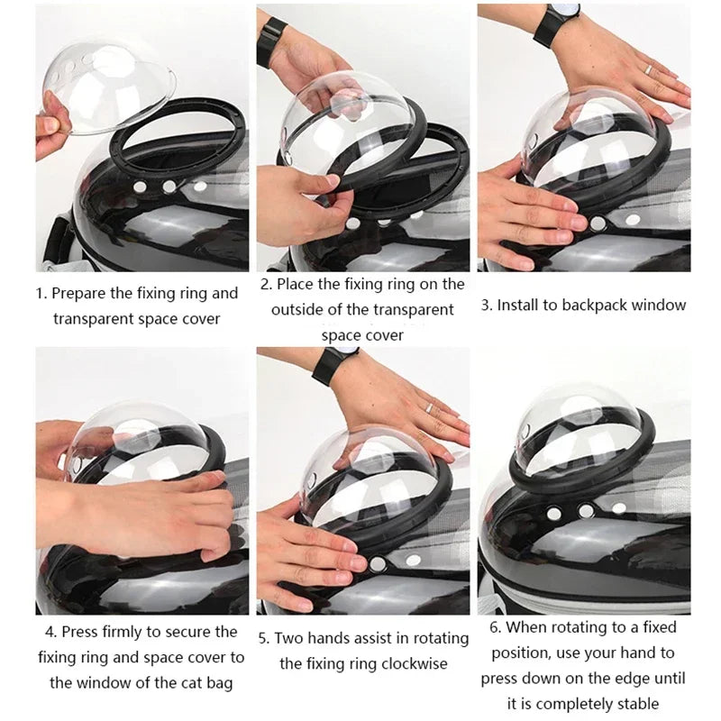 BubblePaw travel backpack open interior showing spacious compartment