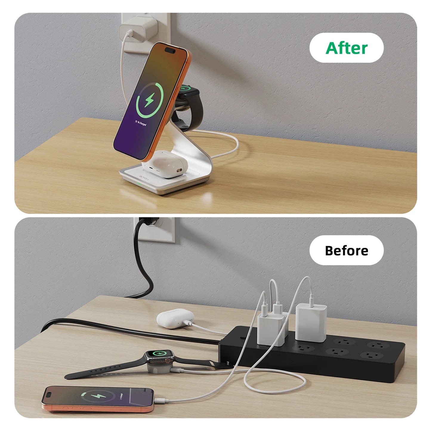 Mag-Alloy™ | 30W 3-in-1 Wireless Charging Station