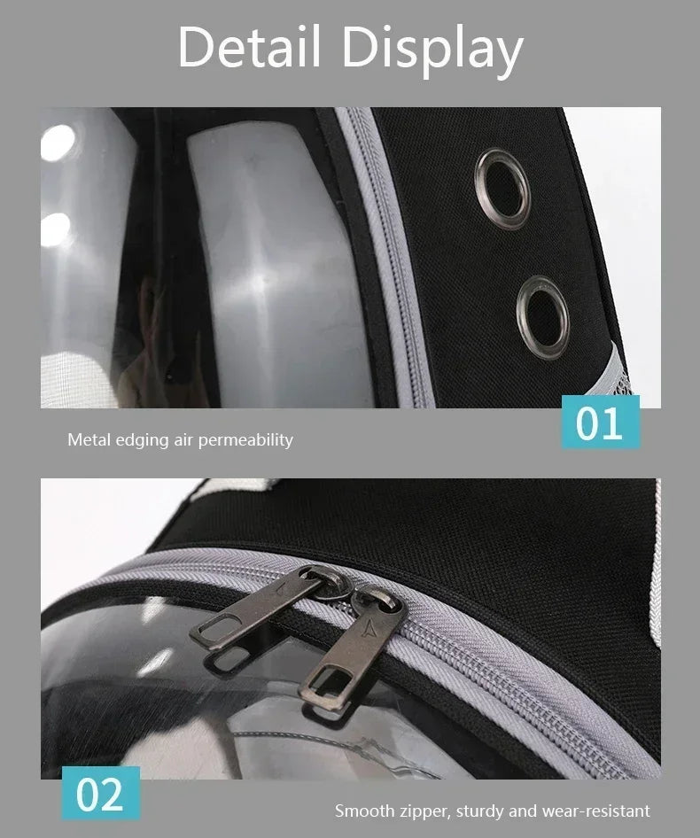 BubblePaw capsule backpack side mesh panel airflow view