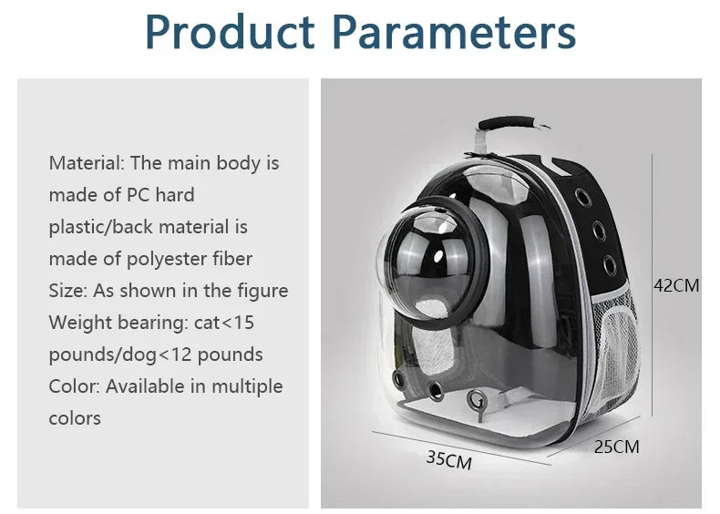 BubblePaw capsule pet backpack breathable mesh ventilation detail