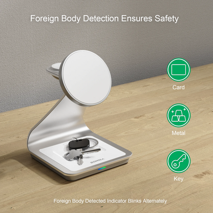 Mag-Alloy™ | 30W 3-in-1 Wireless Charging Station