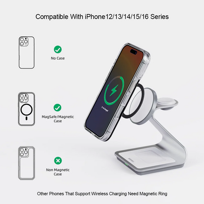 Mag-Alloy™ | 30W 3-in-1 Wireless Charging Station