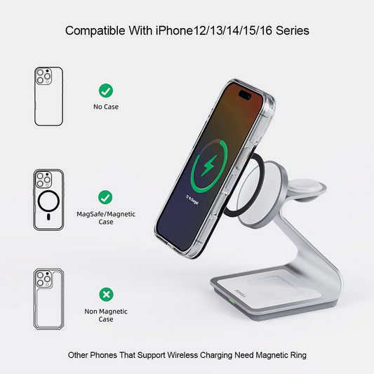 Mag-Alloy™ | 30W 3-in-1 Wireless Charging Station