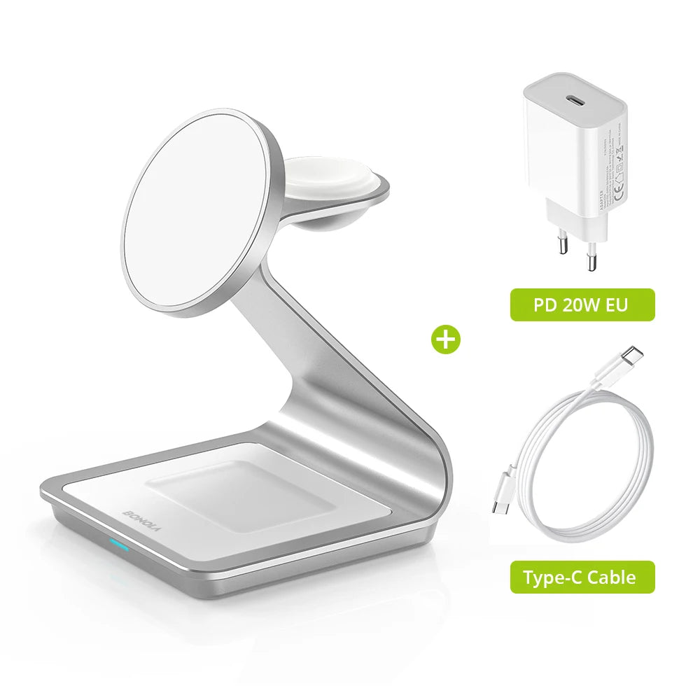 Mag-Alloy™ | 30W 3-in-1 Wireless Charging Station
