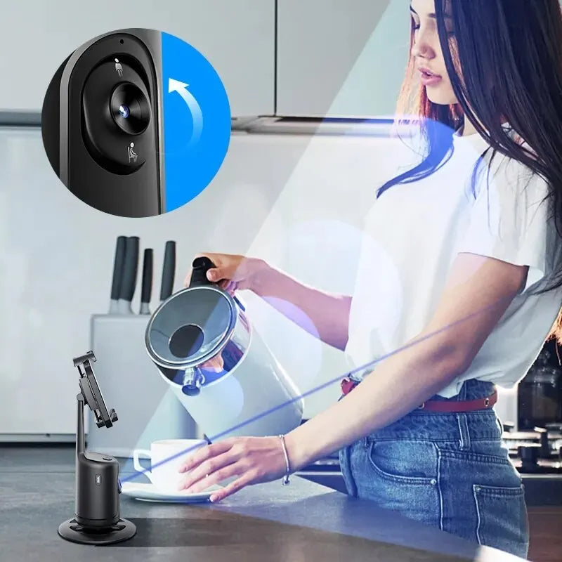 OrbitTrack smart gimbal no app required setup close-up