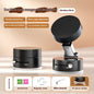 Foldable magnetic car phone mount side angle view on dashboard