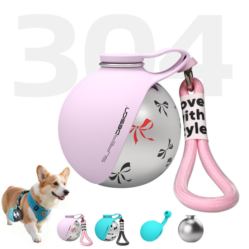 AeroPup portable 2-in-1 dog water bottle with drinking bowl