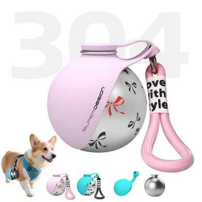 AeroPup portable 2-in-1 dog water bottle with drinking bowl